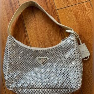 Crystal white Prade bag